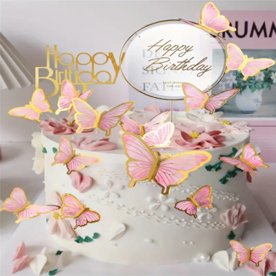 Butterfly pink pack x 10
