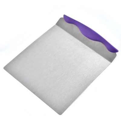 Stainless spatula transfer purple handle