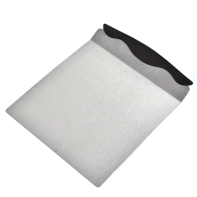 Stainless spatula transfer black handle