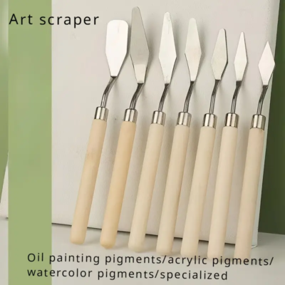 Stainless steel spatulas: 7 piece set