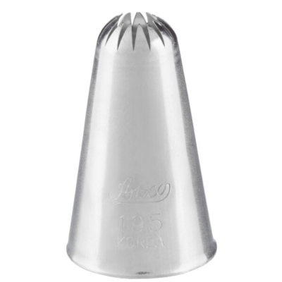 Special Drop Flower Tubes. #195 Fit a standard coupler. Stainless steel. Ateco