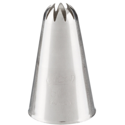 Medium Star Tubes. Fit a standard coupler. Stainless steel. Ateco