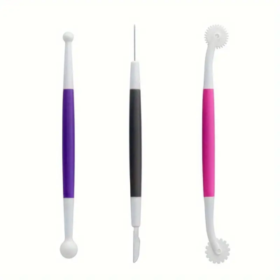 Hand stake 3pc set pastry tool plastic esteca