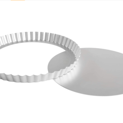 Anodized Aluminum, Fluted Tart Pan Removable Bottom, 8" x 1" Fat Daddios