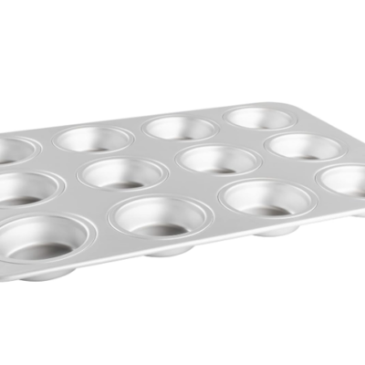 Anodized Aluminum, Muffin Pan, 12 Standard 2 7/8" OD 2" ID x 1 1/4" Fat Daddios