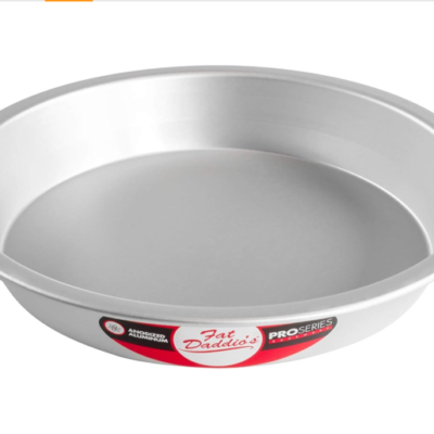 Anodized Aluminum, Pie Pan, 9" OD 7" ID x 1 1/2" Deep 1/2" Rim. Fat Daddios
