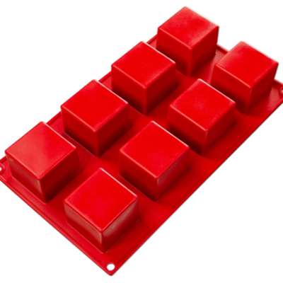 Silicone Baking Mold, Cube, 4.27 oz. 2" x 2" x 2" Fat Daddios, 6 Cavities