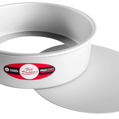 Anodized Aluminum, Round Removable Bottom Pan, 8 in x 3 in