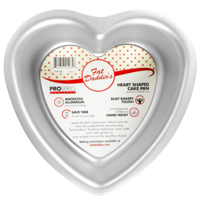Anodized Aluminum, Heart Pan, 6" x 3" Fat Daddios