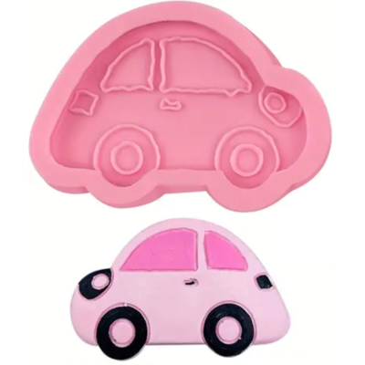Cute Car Silicone Mold. Pink