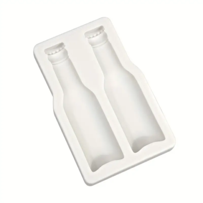 Bottle Shaped. Silicone Mold. Gray.