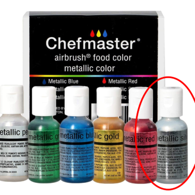 Airbrush colors 2 oz. Metallic silver