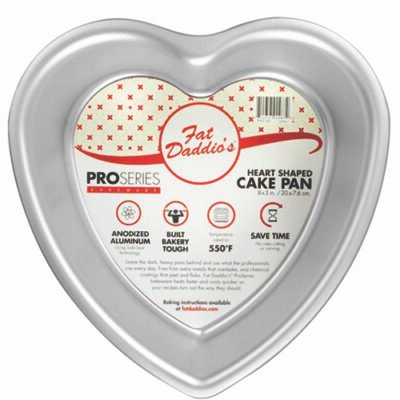 Anodized Aluminum, Heart Pan, 8" x 3" Fat Daddios