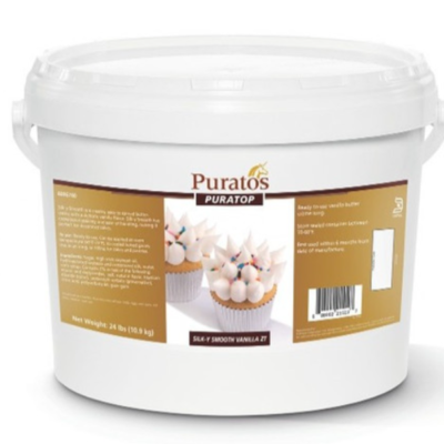 Fluffy Vanilla Cake Frosting Puratos 24 lb Bucket
