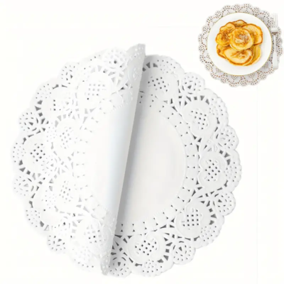 White Decorative Cake Doilies 8.5"