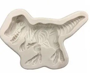 Dinosaurs’ silicone mold. Tyrannosaurus rex. Grey