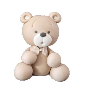 Fondant Figures Teddy Bear Boy Tie 3.5" Ready to Go, Small.