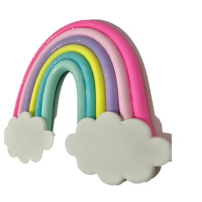 Rainbow 5"x7" DCRA 117 Pastel colors. Non edible ceramic dolls