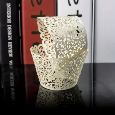 Decorative pyrotines. SPARKLY LACE WRAP. IVORY. Pack x 20