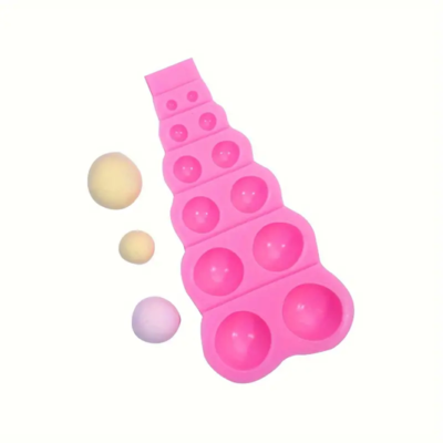 Silicone Mold Irregular hemisphere semi sphere. Pink
