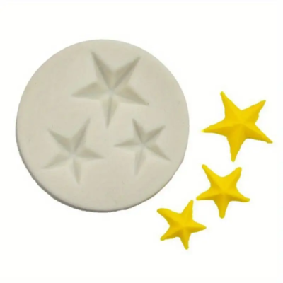 SILICONE MOLD 3 STARS GRAY X 1 UN 2.2"