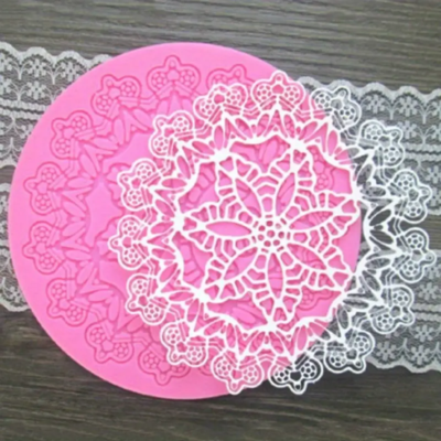 Twil Silicone Mold Lace Flower. Pink