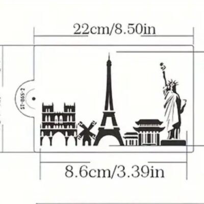 Stencils. CITY PLASTIC TEMPLATE. TOWERS