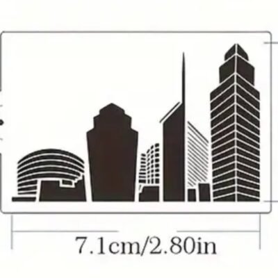 Stencils. CITY PLASTIC TEMPLATE. BUILDINGS