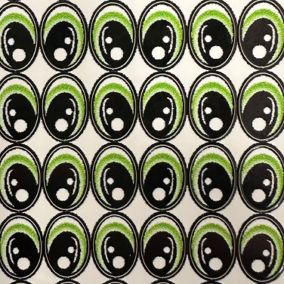 Dolls Eyes. Green. 3/8" x 10 unit.