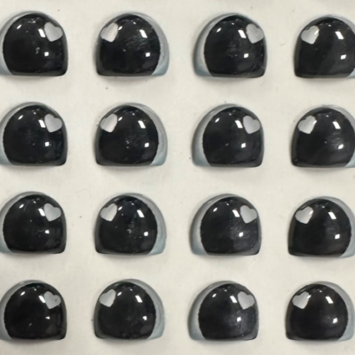 Dolls Eyes. 3D Black. X Pair. 1/4"