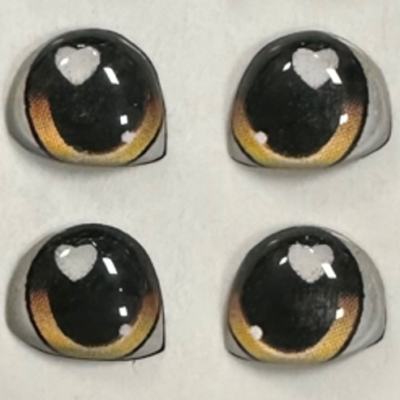 Dolls Eyes. 3D Brown. X Pair. 1/4"