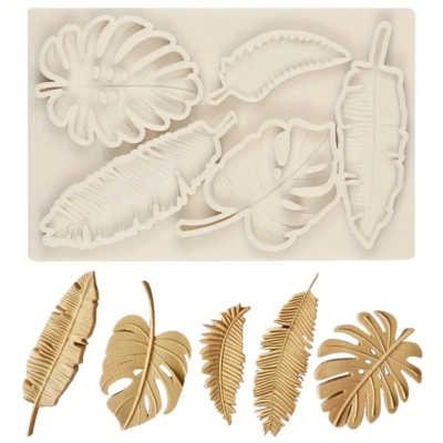 Turtle Leaf. Silicone Mold. Large 7.9"x4.9" Gray. H35