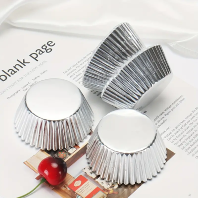 Decorative Pyrotines. Cupcake Cover. Silver Pack x 50u.