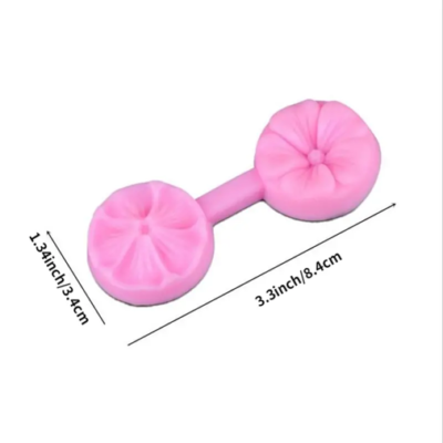 Flower Silicone Mold. 3D Flower Style. Pink 1.34" x 3.3"