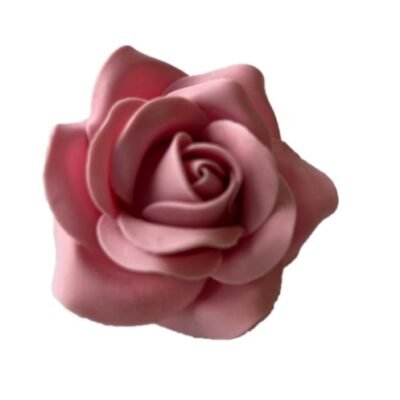 Flower. Puce Pink 3". Ceramic Rose. DF 3-011
