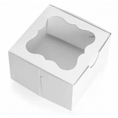 White Bakery Box for All Bites 10" x 10" x 8".