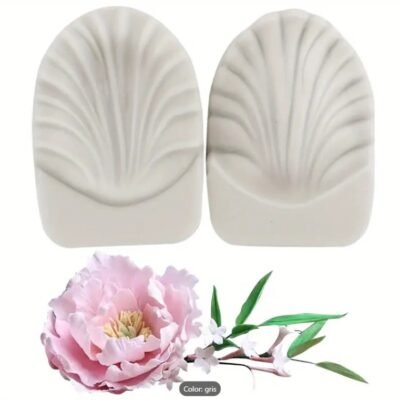 Flower Orchid and Peony Petal Silicone Mold. 2.28"x3.22" Grey.