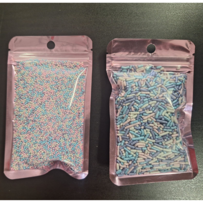 Edible pastel color cotton candy nonpareils sprinkles
