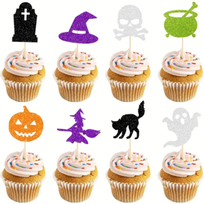 Halloween Shiny Toppers x 8pcs