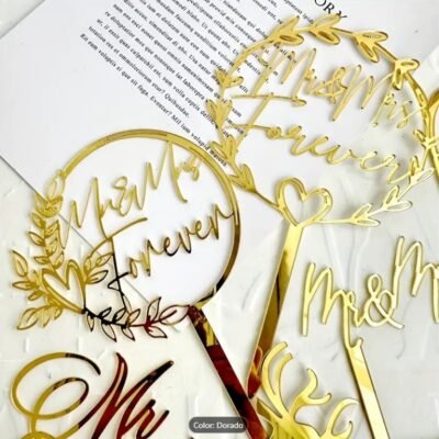 Topper Signs: Wedding. Mr. and Mrs. Proposal. From 4" to 7" x 1 un.