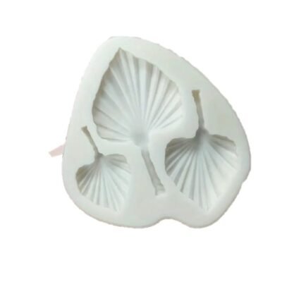 Palm Leaf Silicone Mold. mm-4657 small 2.95" x 3.36" 1pc. Grey
