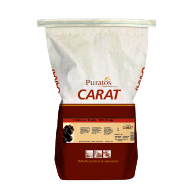 Puratos Carat Dark Chocolate Coverlux. 25 lb. Sack