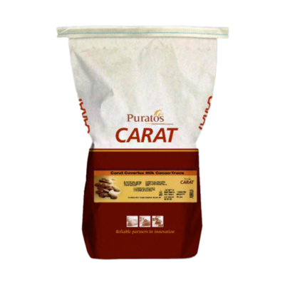 Puratos Carat Milk Chocolate Coverlux. 25 lb. Sack