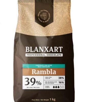 Real Chocolate Rambla 39% Blanxart. Milk Professional Sweet Chocolate 2.2 lb