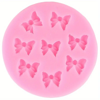 Silicone mold, bow mold mk-1588 Pink 8 cavities