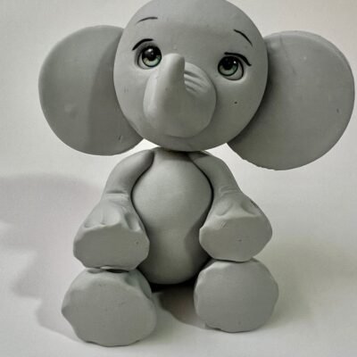 Safari Elephant 3.5"H. DCSF 125 Non edible ceramic dolls