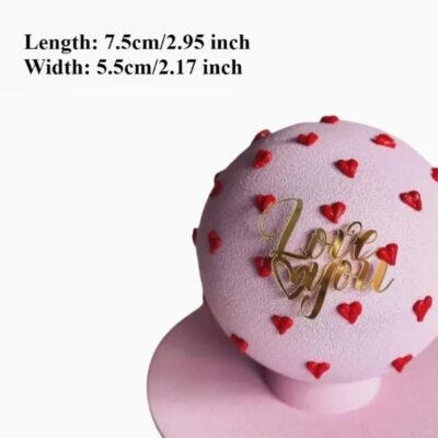 Topper Signs: Valentine's Day. Love You Gold Ornament x 1pc.
