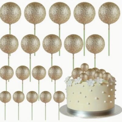 No edible deco. Spheres x 20 u. Sparkling Champagne. Diferent sizes.