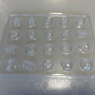 Acetate Chocolate Mold. Candy Varieties 1". 20 cavities
