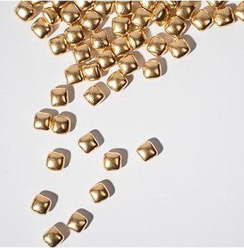 Sprinkles Metallic Gold Square Dragees 6mm. x 1.5 oz